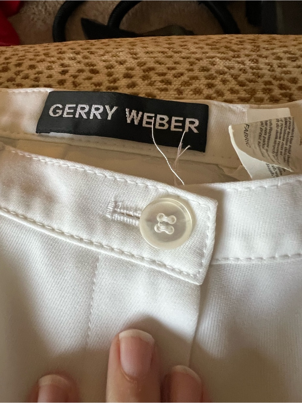 Gerry Weber White Button-Front Trousers